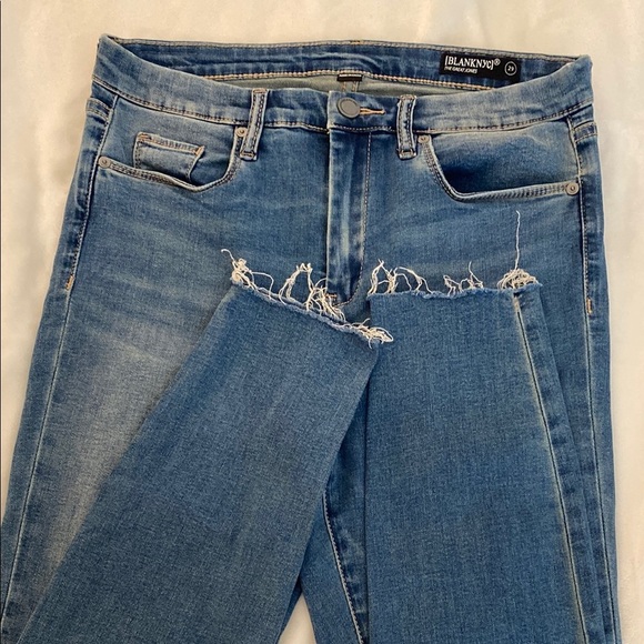 Blank NYC The Great Jones Blue Cropped Ankle Jeans - Picture 1 of 10
